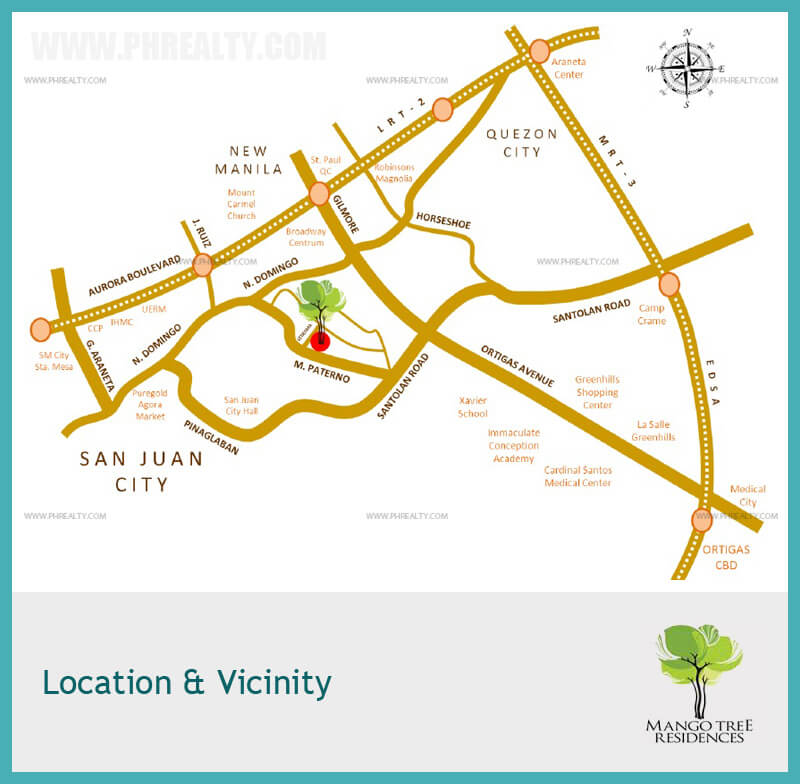 mango tree residences location and vicinity